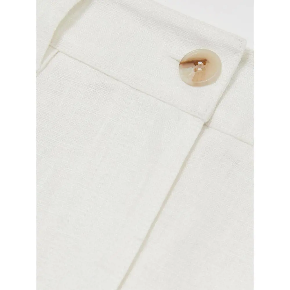 REISS ASHBY Linen Wide Leg Trousers